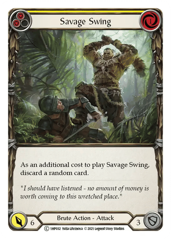 Savage Swing (Yellow) — History Pack 1 — Flesh and Blood