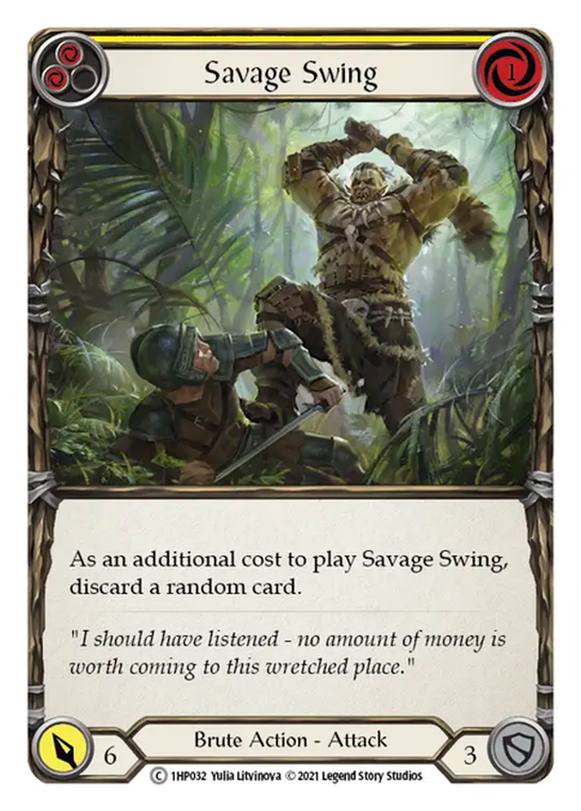 Savage Swing (Yellow) — History Pack 1 — Flesh and Blood
