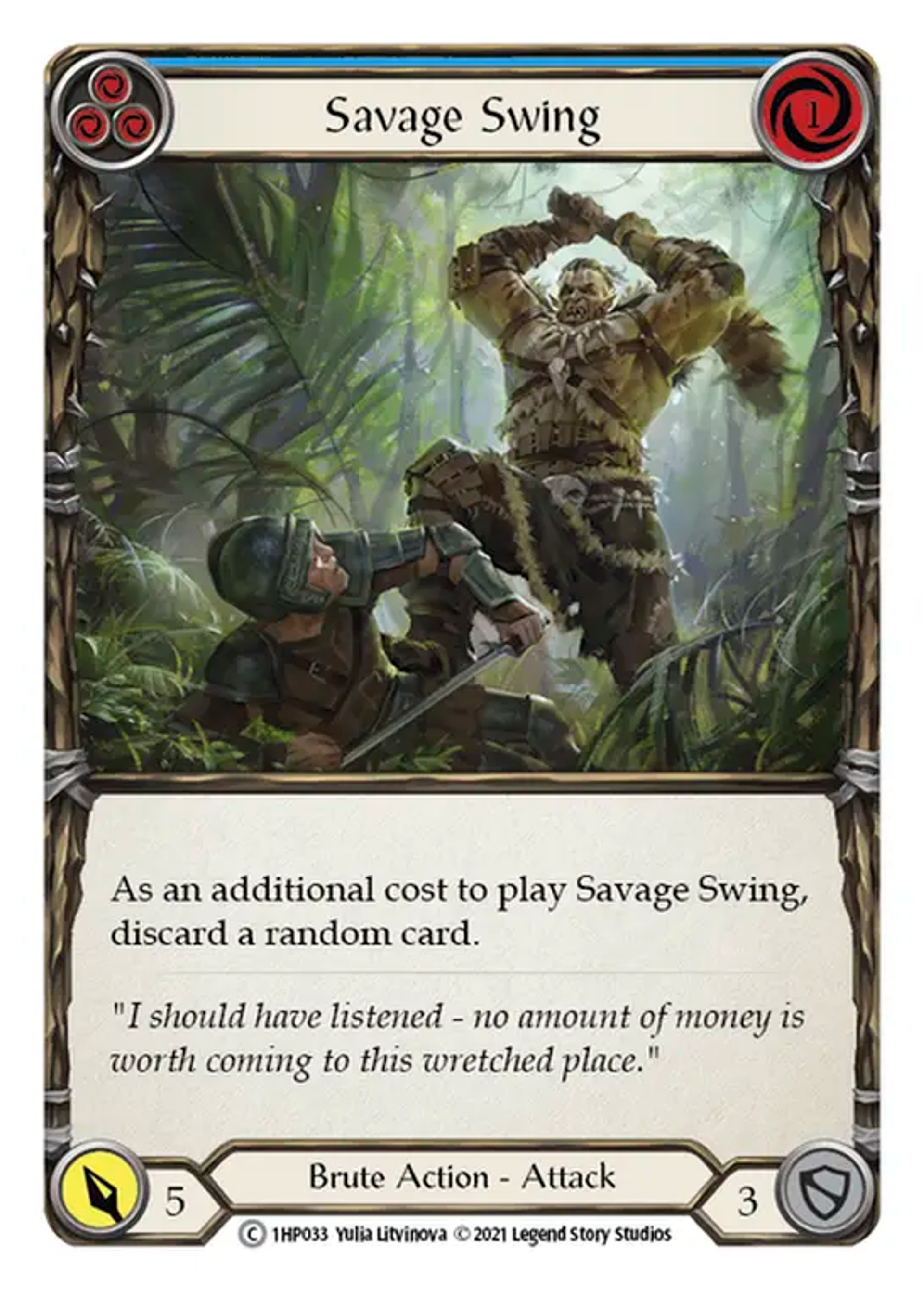 Savage Swing (Blue) — History Pack 1 — Flesh and Blood