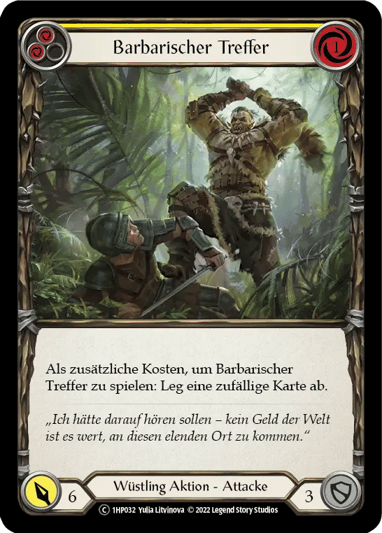 Savage Swing (Yellow) — History Pack 1 - Black Label — Flesh and Blood