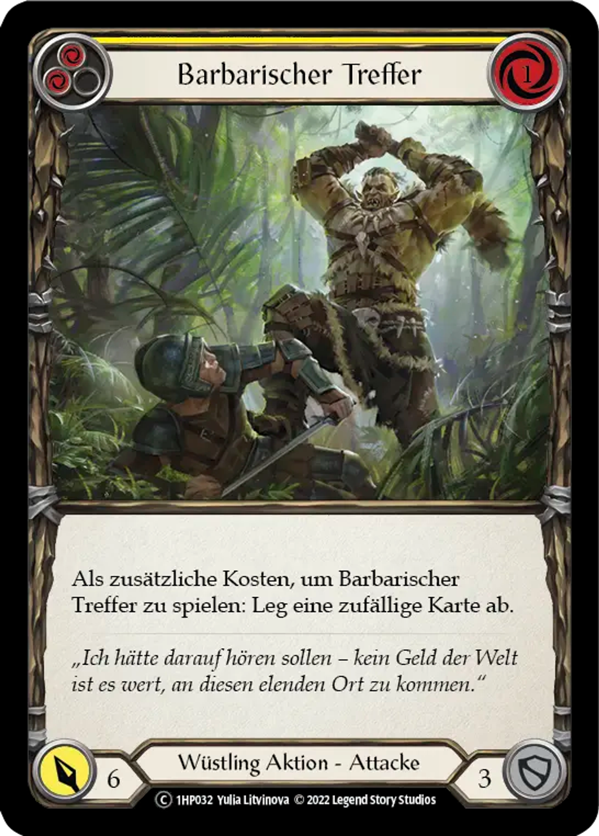 Savage Swing (Yellow) — History Pack 1 - Black Label — Flesh and Blood