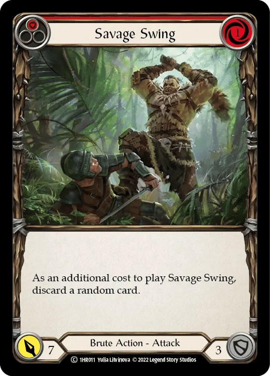Savage Swing (Red) — Rhinar - Blitz Deck — Flesh and Blood