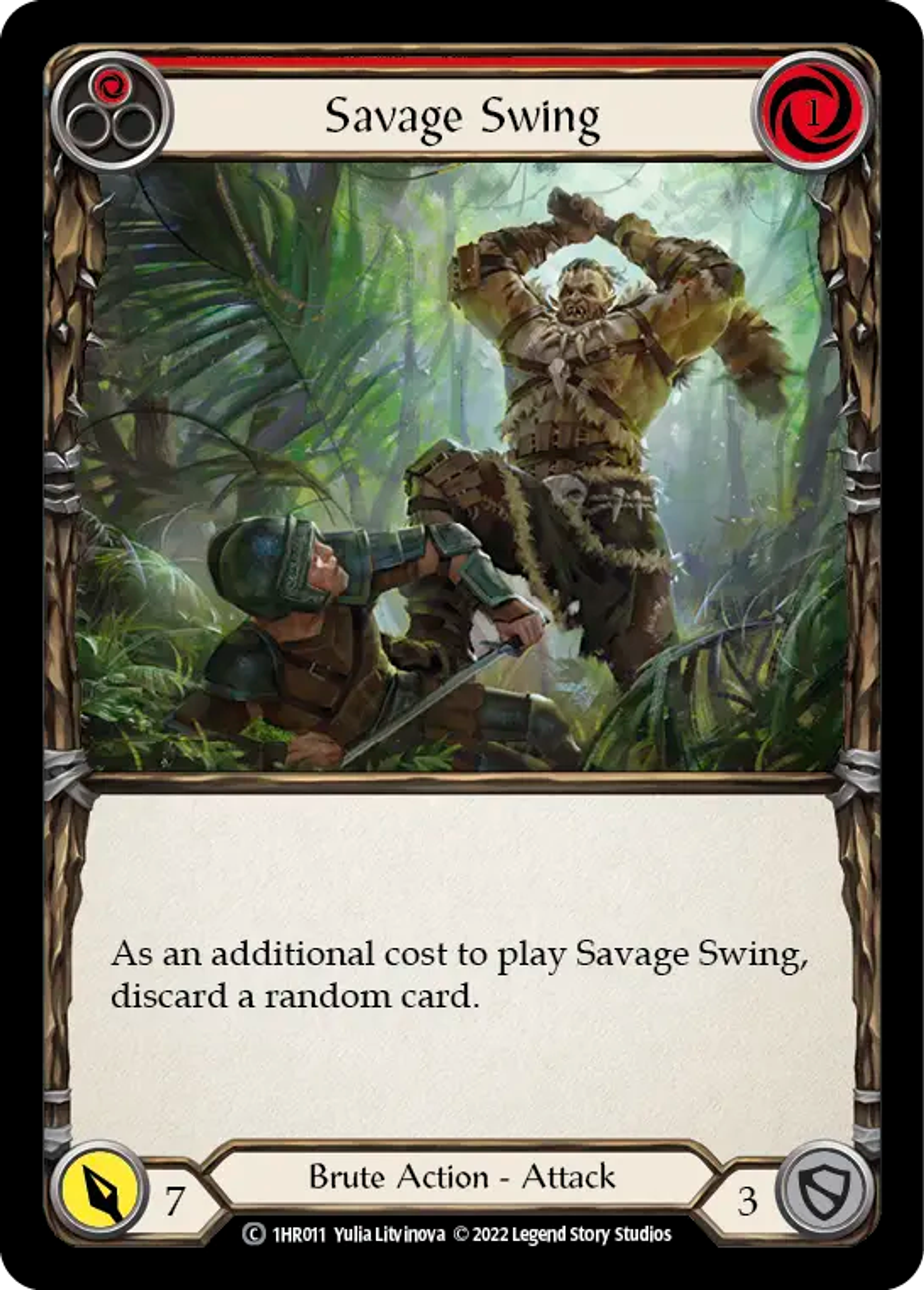 Savage Swing (Red) — Rhinar - Blitz Deck — Flesh and Blood
