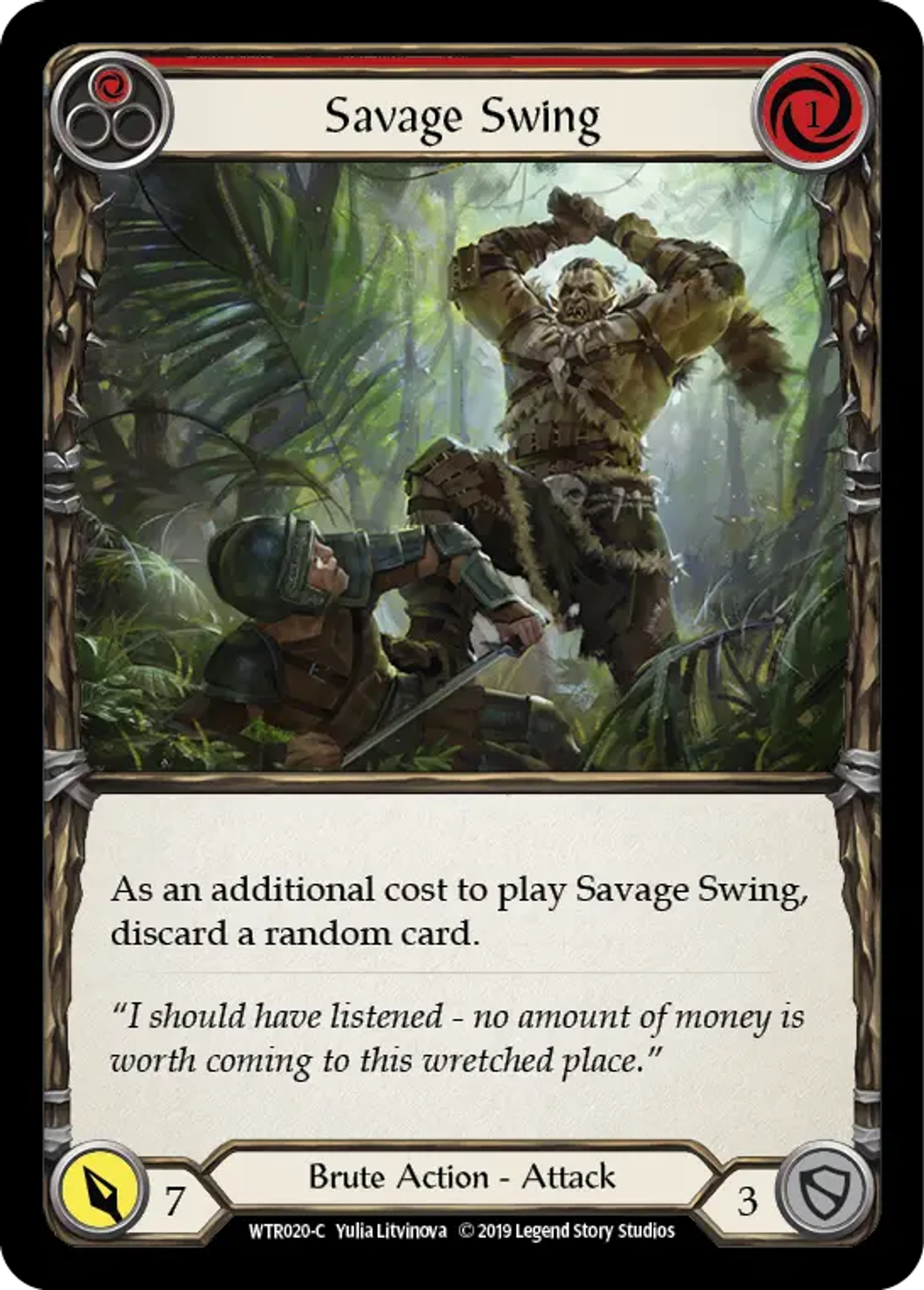 Savage Swing (Red) — Welcome to Rathe — Flesh and Blood