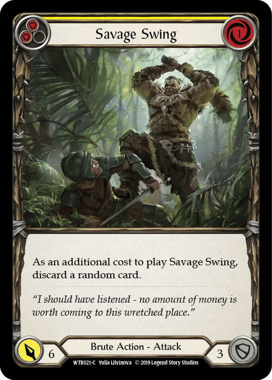Savage Swing (Yellow) — Welcome to Rathe — Flesh and Blood