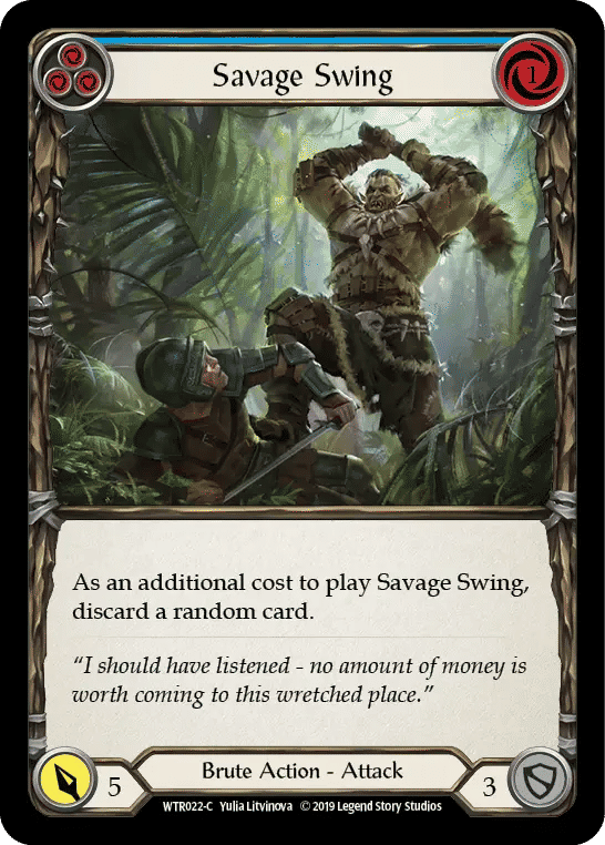 Savage Swing (Blue) — Welcome to Rathe — Flesh and Blood