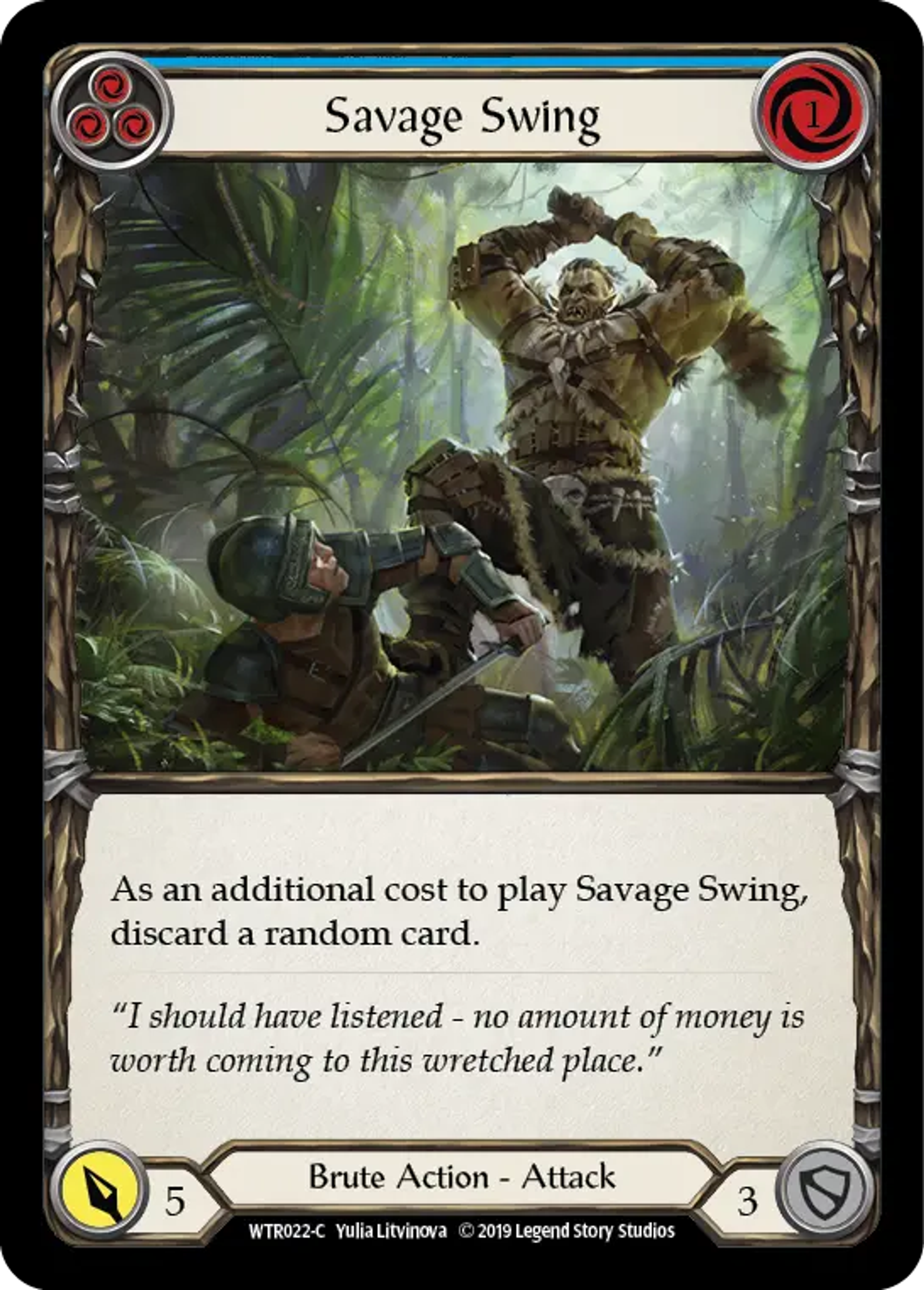 Savage Swing (Blue) — Welcome to Rathe — Flesh and Blood