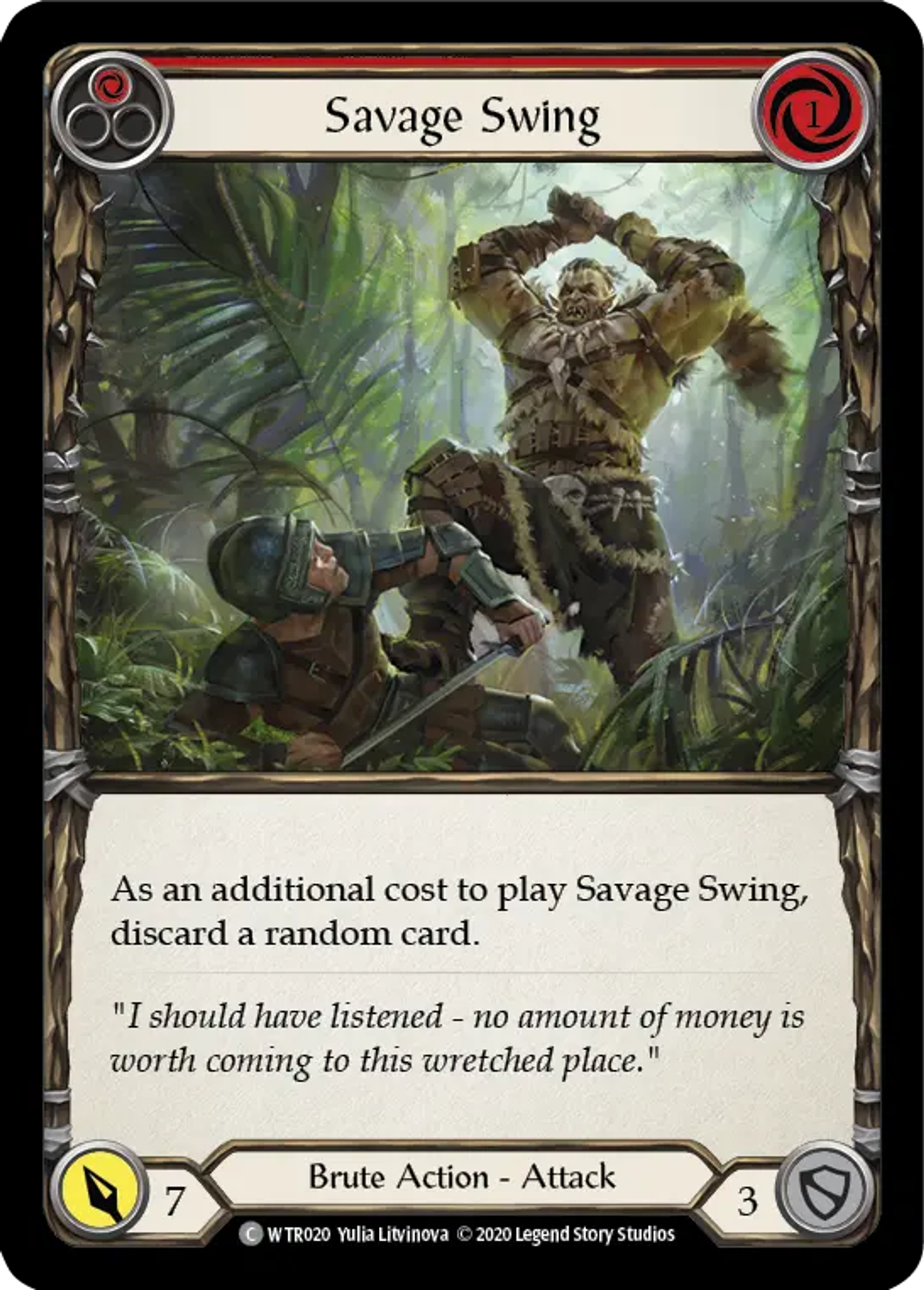 Savage Swing (Red) — Welcome to Rathe - Unlimited — Flesh and Blood