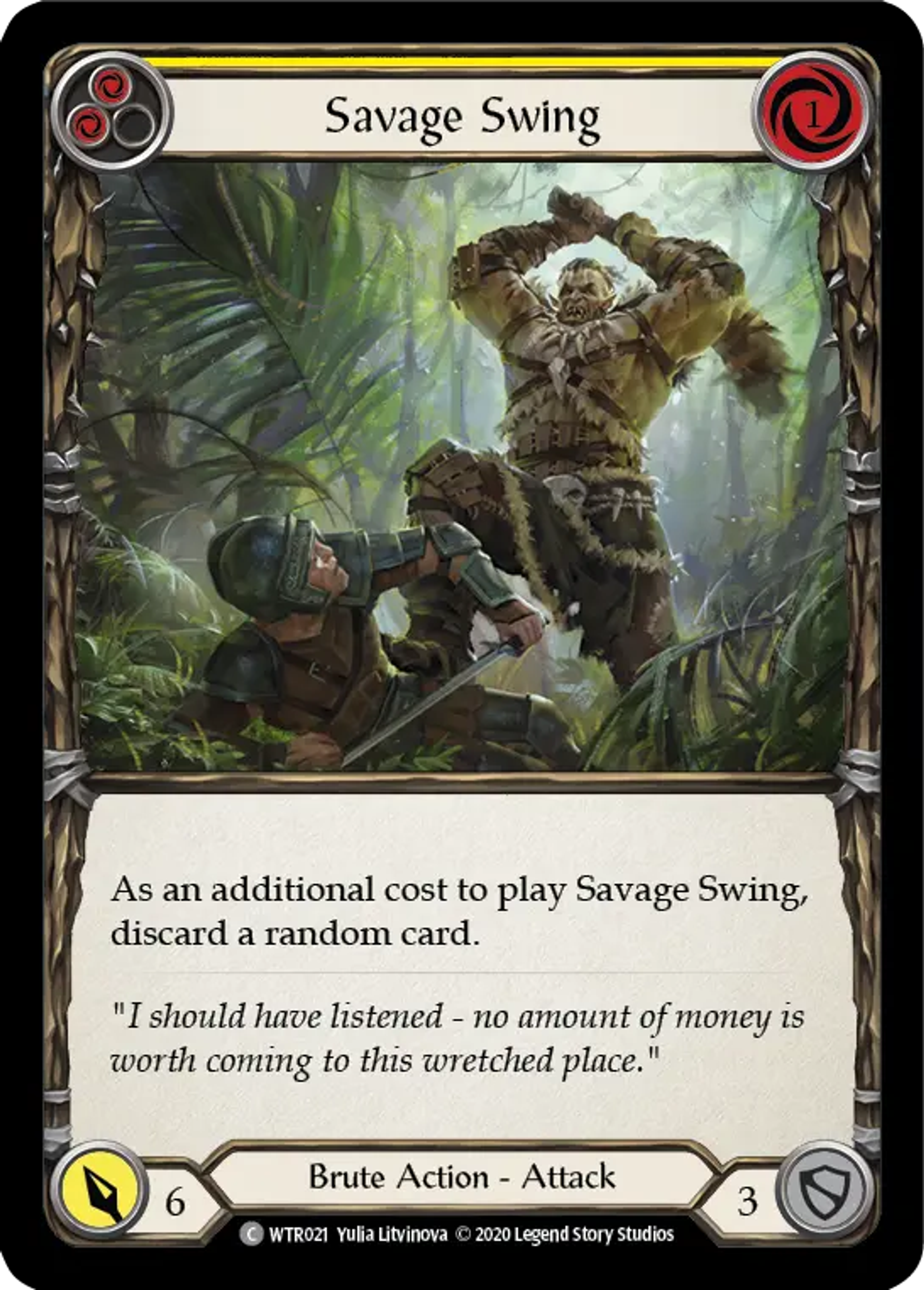 Savage Swing (Yellow) — Welcome to Rathe - Unlimited — Flesh and Blood