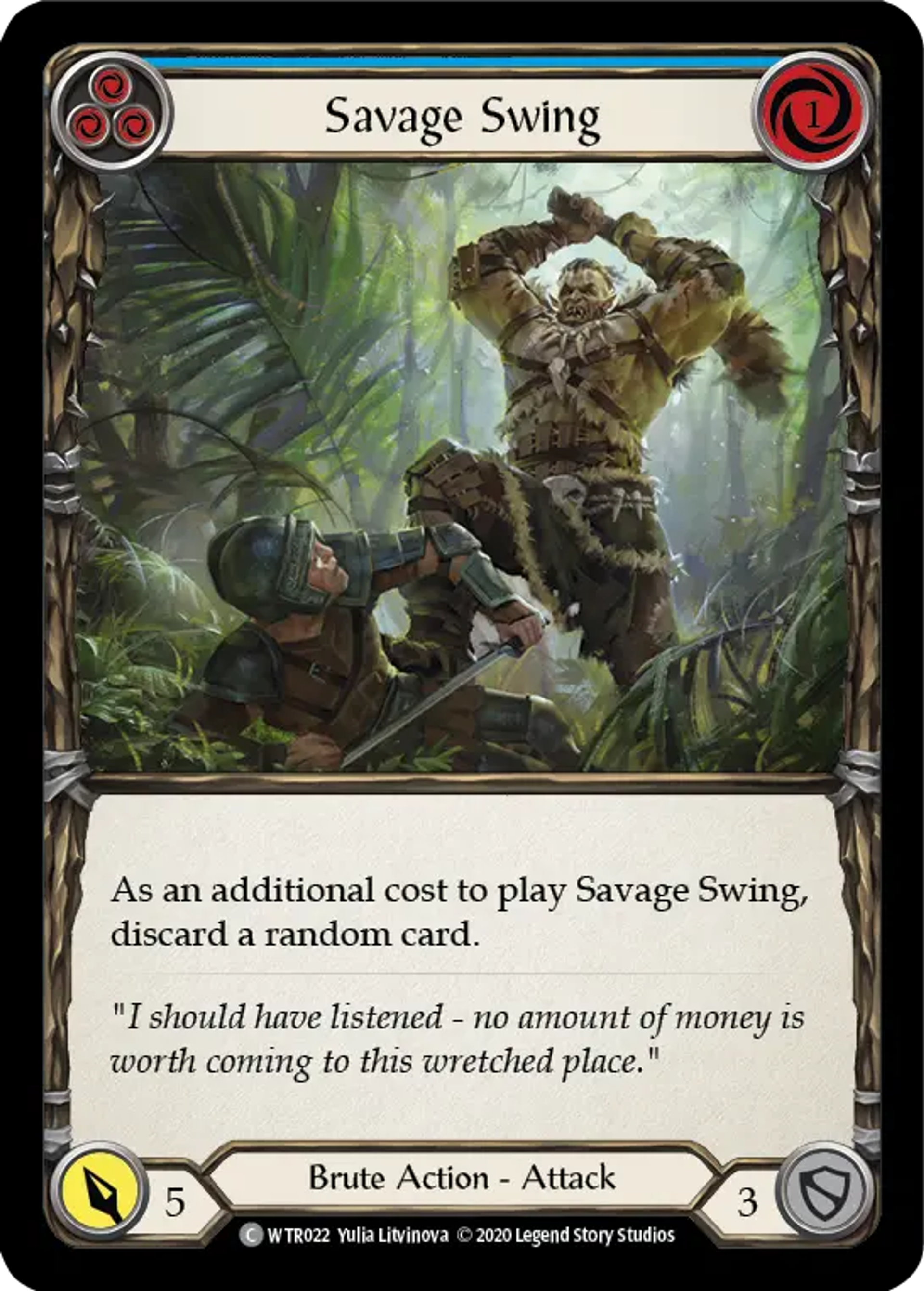 Savage Swing (Blue) — Welcome to Rathe - Unlimited — Flesh and Blood
