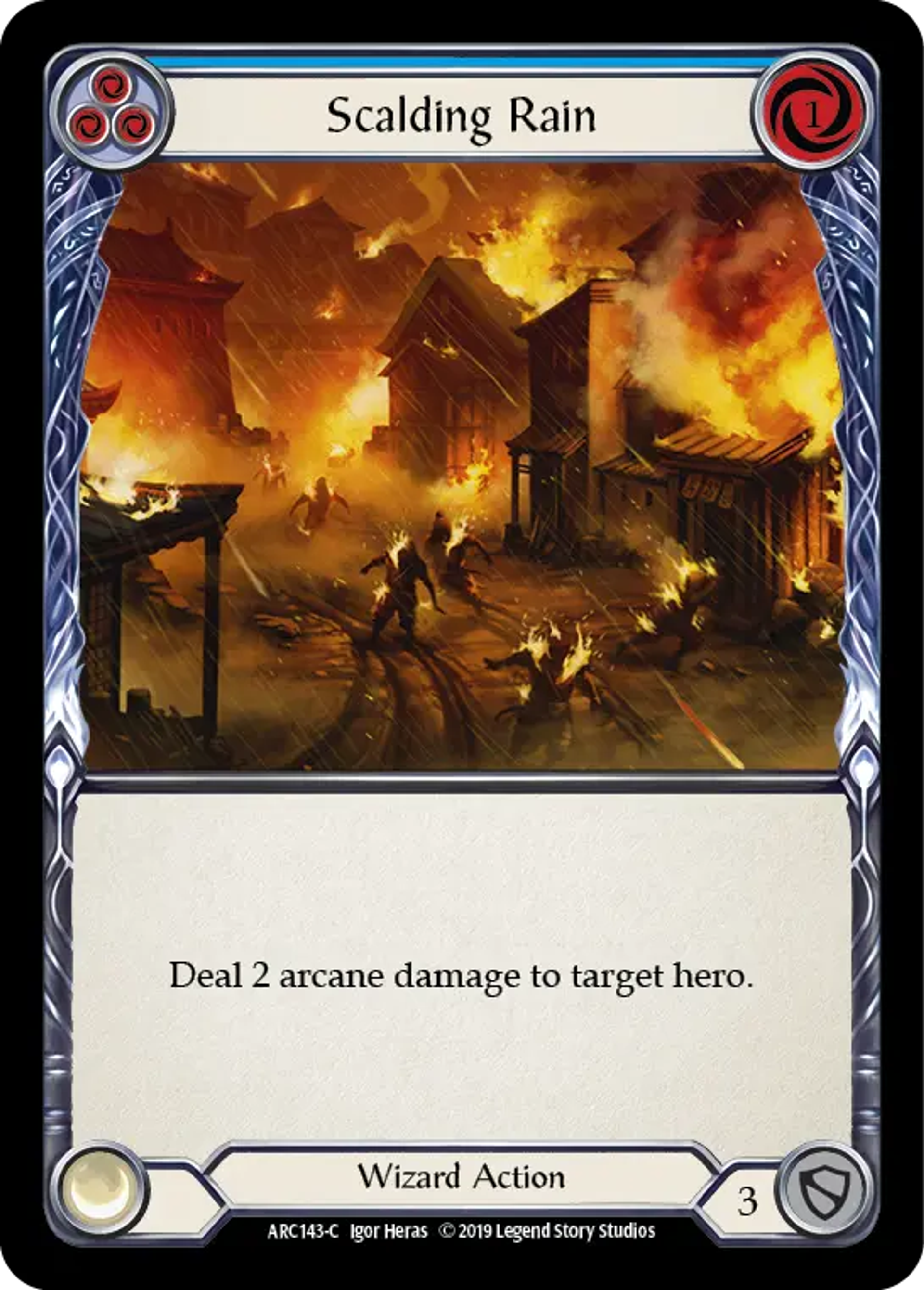 Scalding Rain (Blue) — Arcane Rising — Flesh and Blood