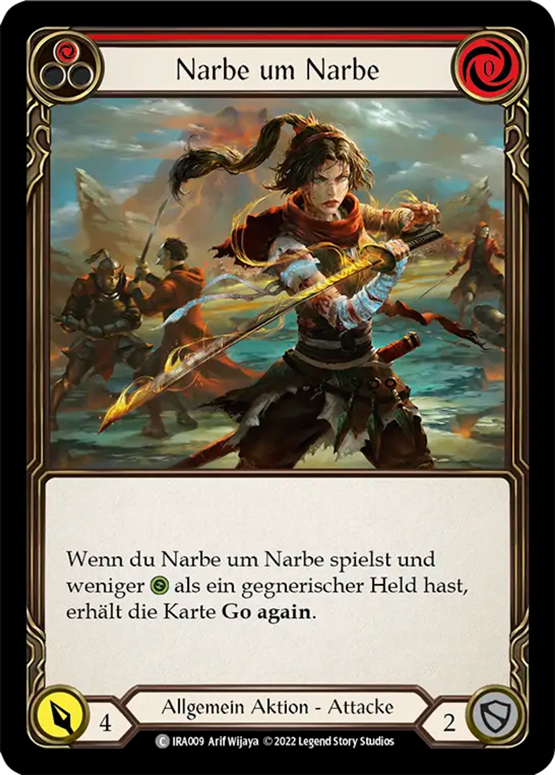 Scar for a Scar (Red) — Ira Welcome Deck (2022) — Flesh and Blood
