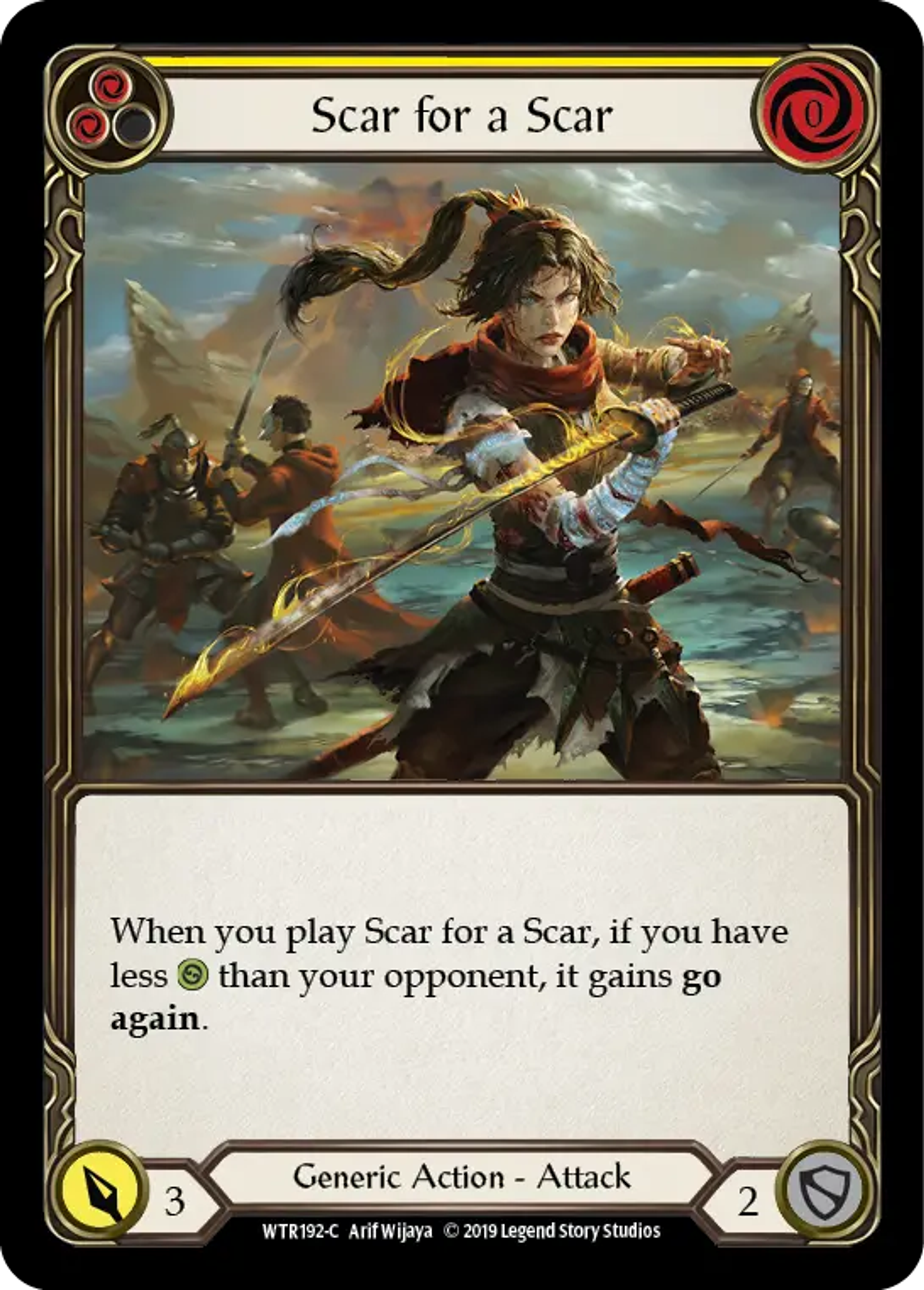 Scar for a Scar (Yellow) — Welcome to Rathe — Flesh and Blood