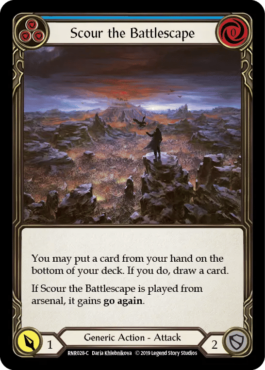 Scour the Battlescape (Blue) — Rhinar, Reckless Rampage - Hero Deck — Flesh and Blood