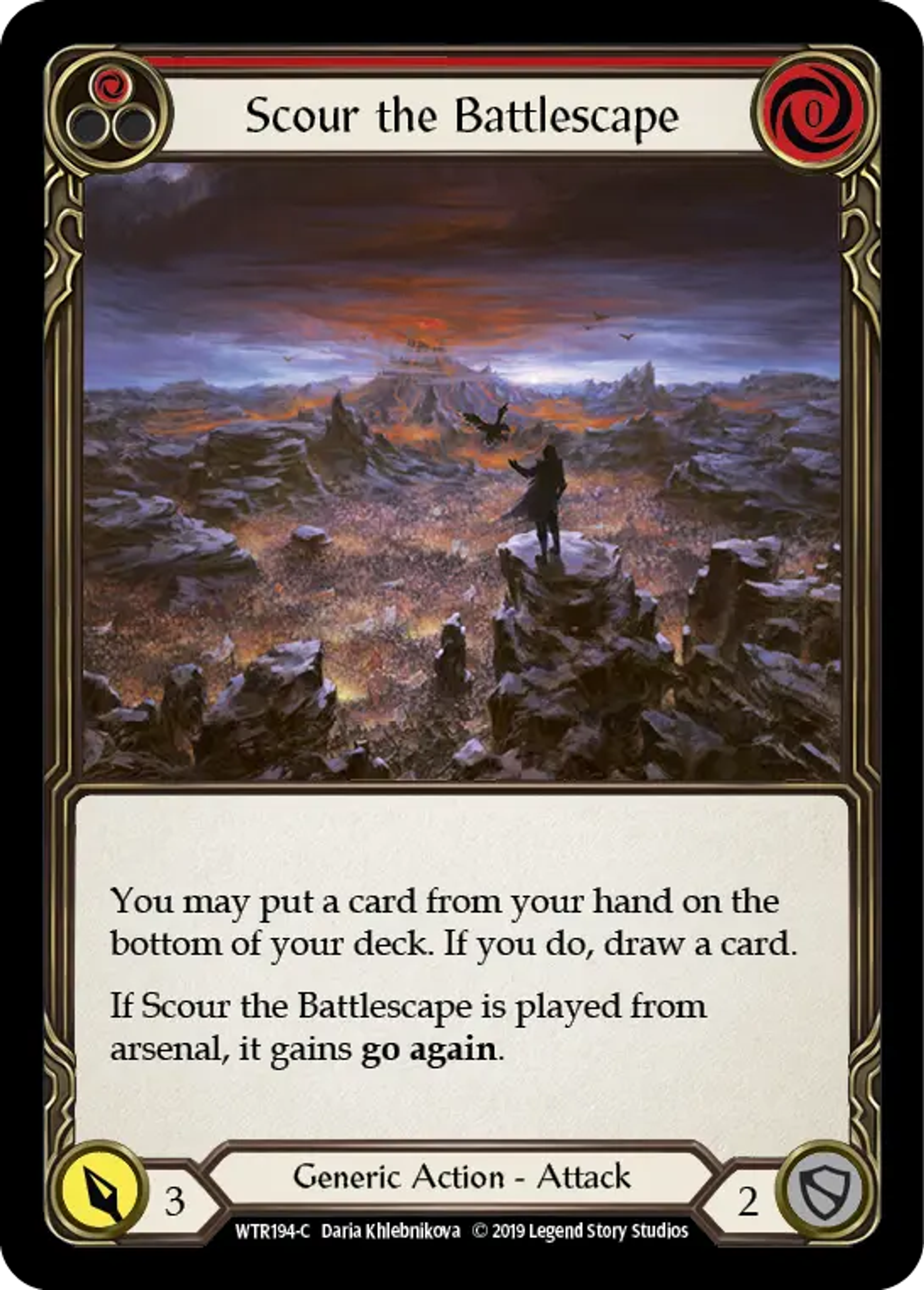 Scour the Battlescape (Red) — Welcome to Rathe — Flesh and Blood