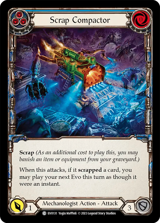 Scrap Compactor (Blue) — Bright Lights — Flesh and Blood