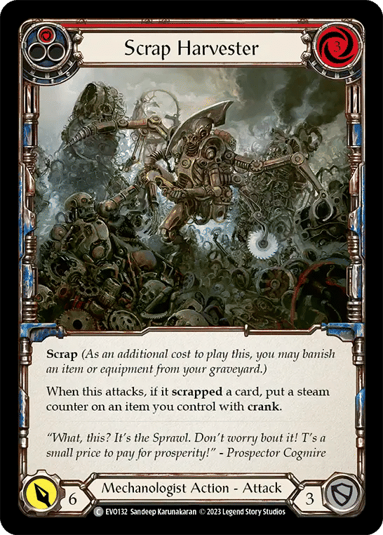 Scrap Harvester (Red) — Bright Lights — Flesh and Blood