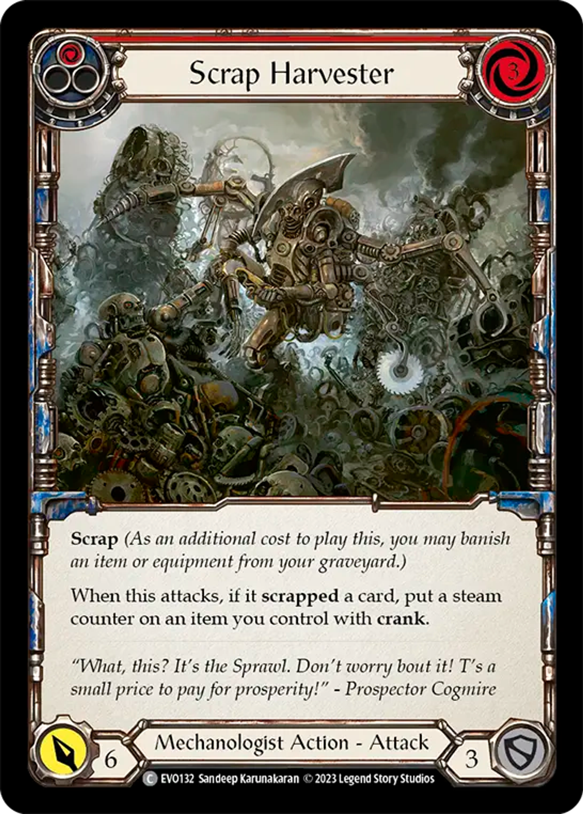 Scrap Harvester (Red) — Bright Lights — Flesh and Blood