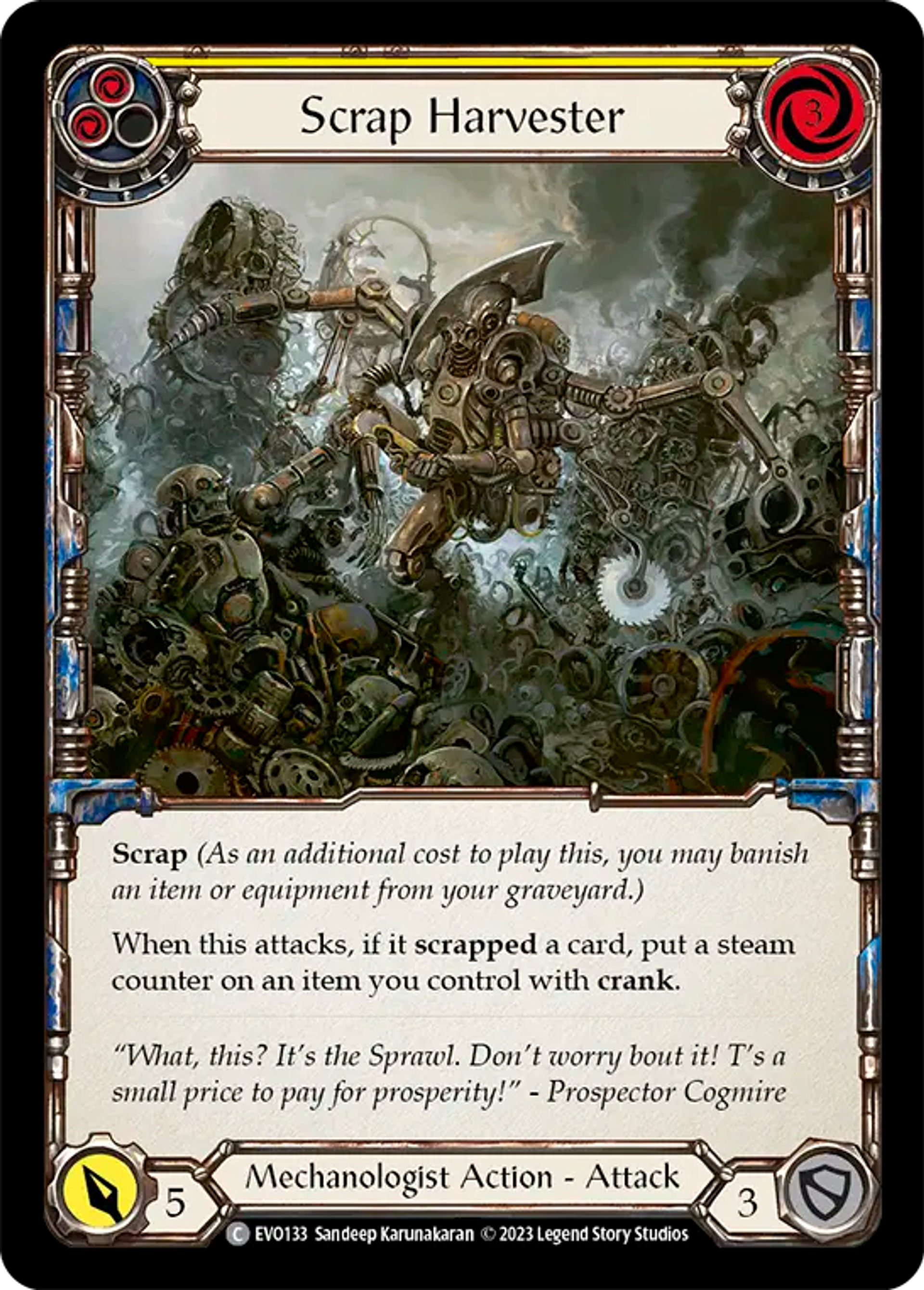 Scrap Harvester (Yellow) — Bright Lights — Flesh and Blood