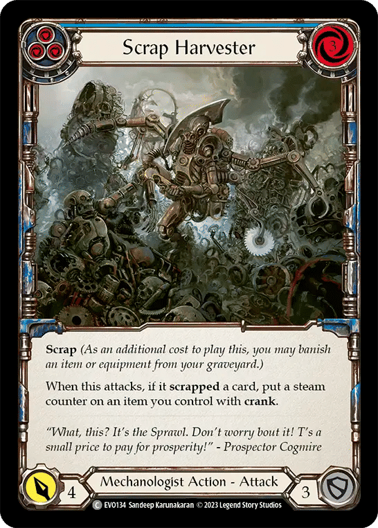Scrap Harvester (Blue) — Bright Lights — Flesh and Blood