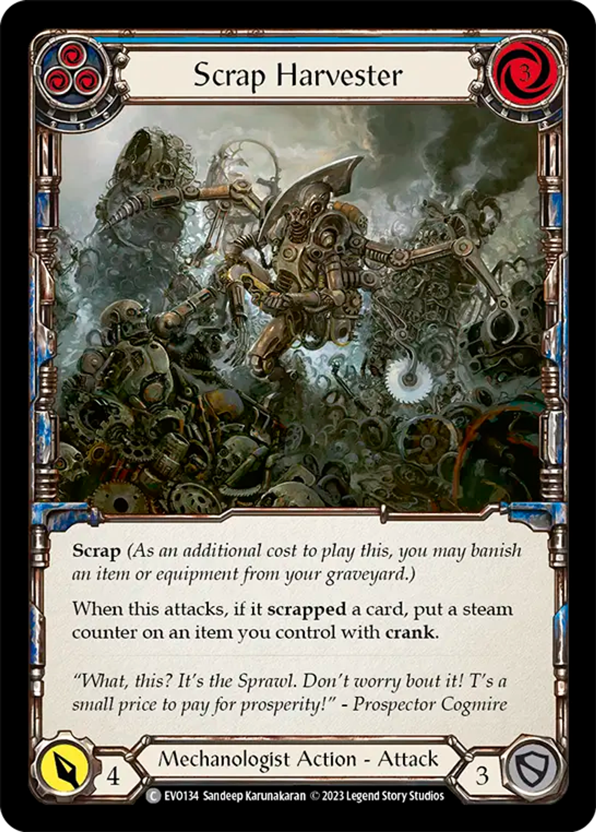 Scrap Harvester (Blue) — Bright Lights — Flesh and Blood