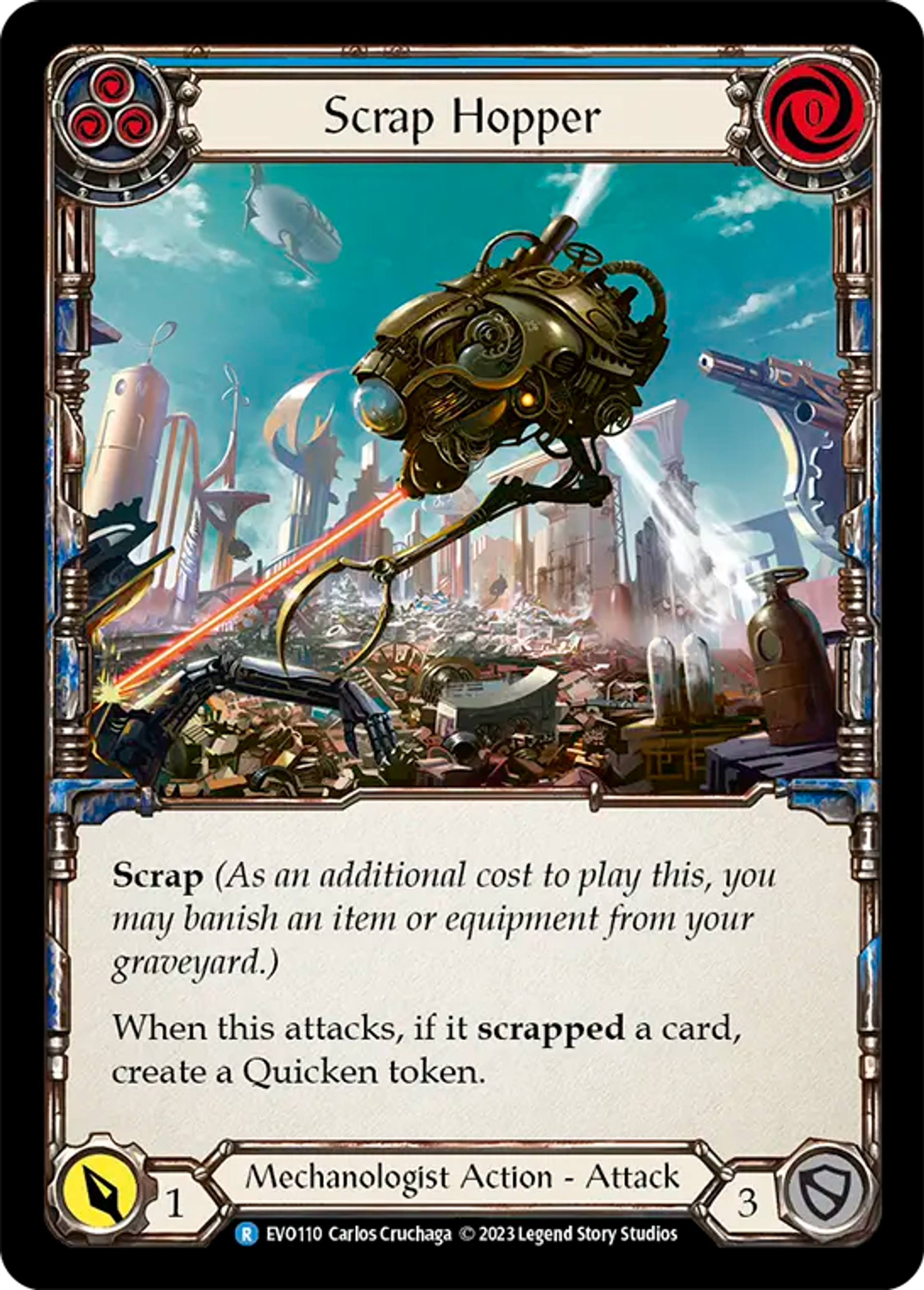Scrap Hopper (Blue) — Bright Lights — Flesh and Blood