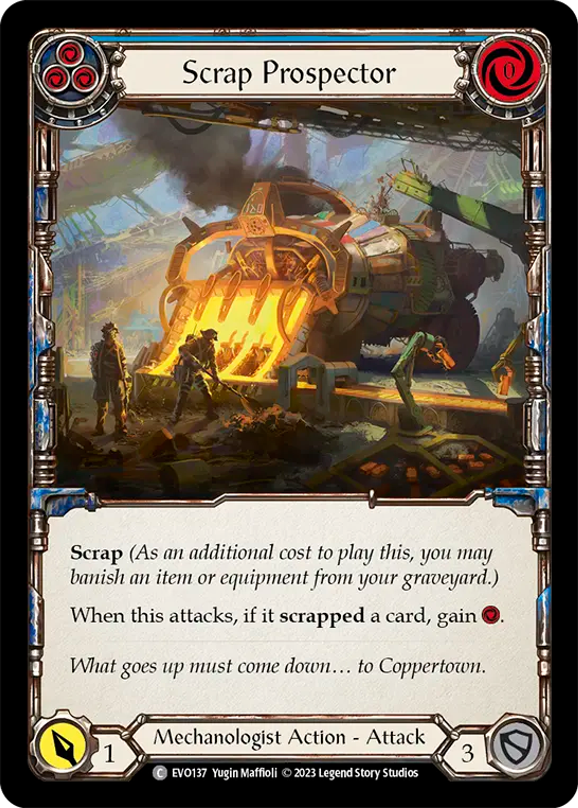 Scrap Prospector (Blue) — Bright Lights — Flesh and Blood