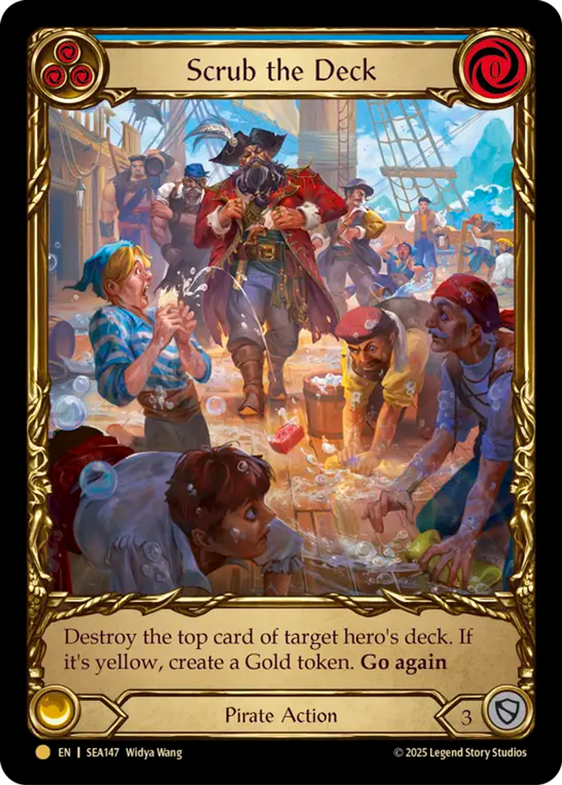 Scrub the Deck (Blue) — High Seas - Treasure Pack — Flesh and Blood