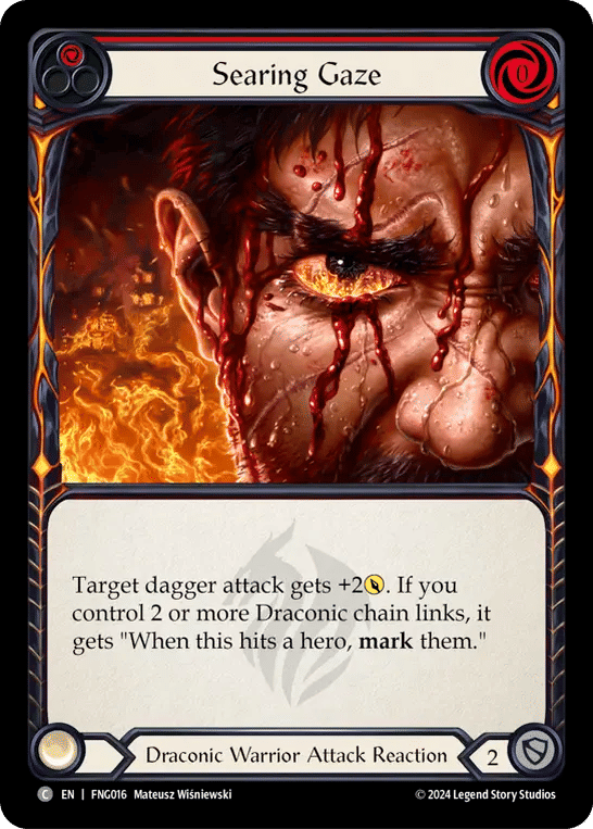 Searing Gaze (Red) — The Hunted Blitz Deck - Fang — Flesh and Blood