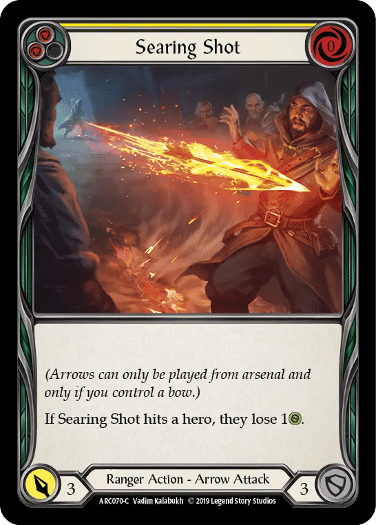 Searing Shot (Yellow) — Arcane Rising — Flesh and Blood