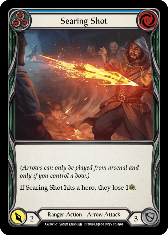Searing Shot (Blue) — Arcane Rising — Flesh and Blood