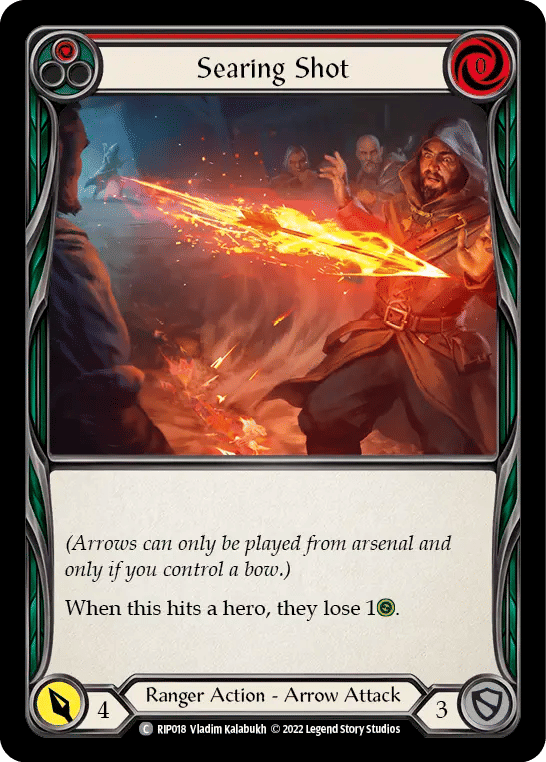 Searing Shot (Red) — Riptide - Blitz Deck — Flesh and Blood