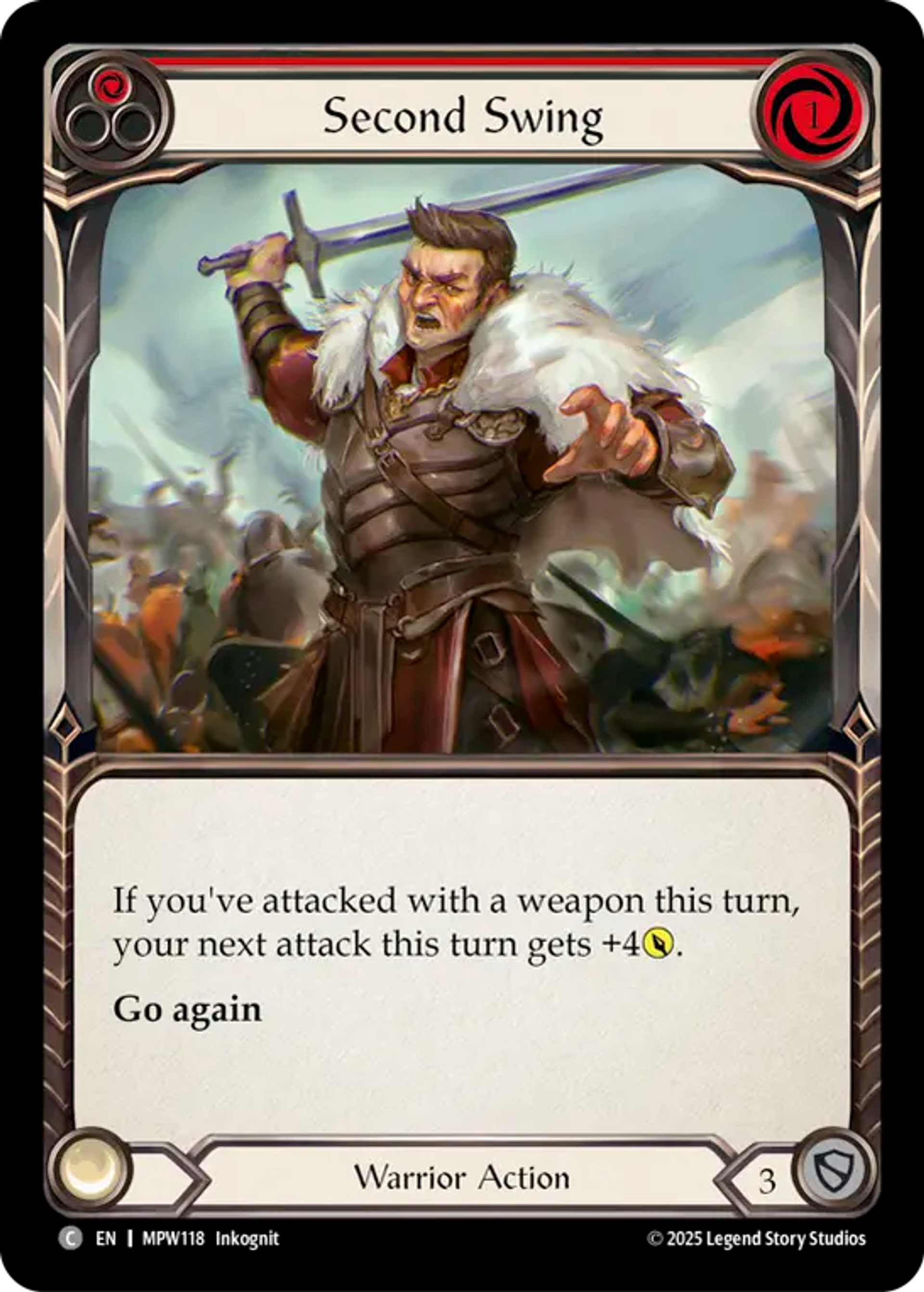 Second Swing (Red) — Mastery Pack Warrior — Flesh and Blood