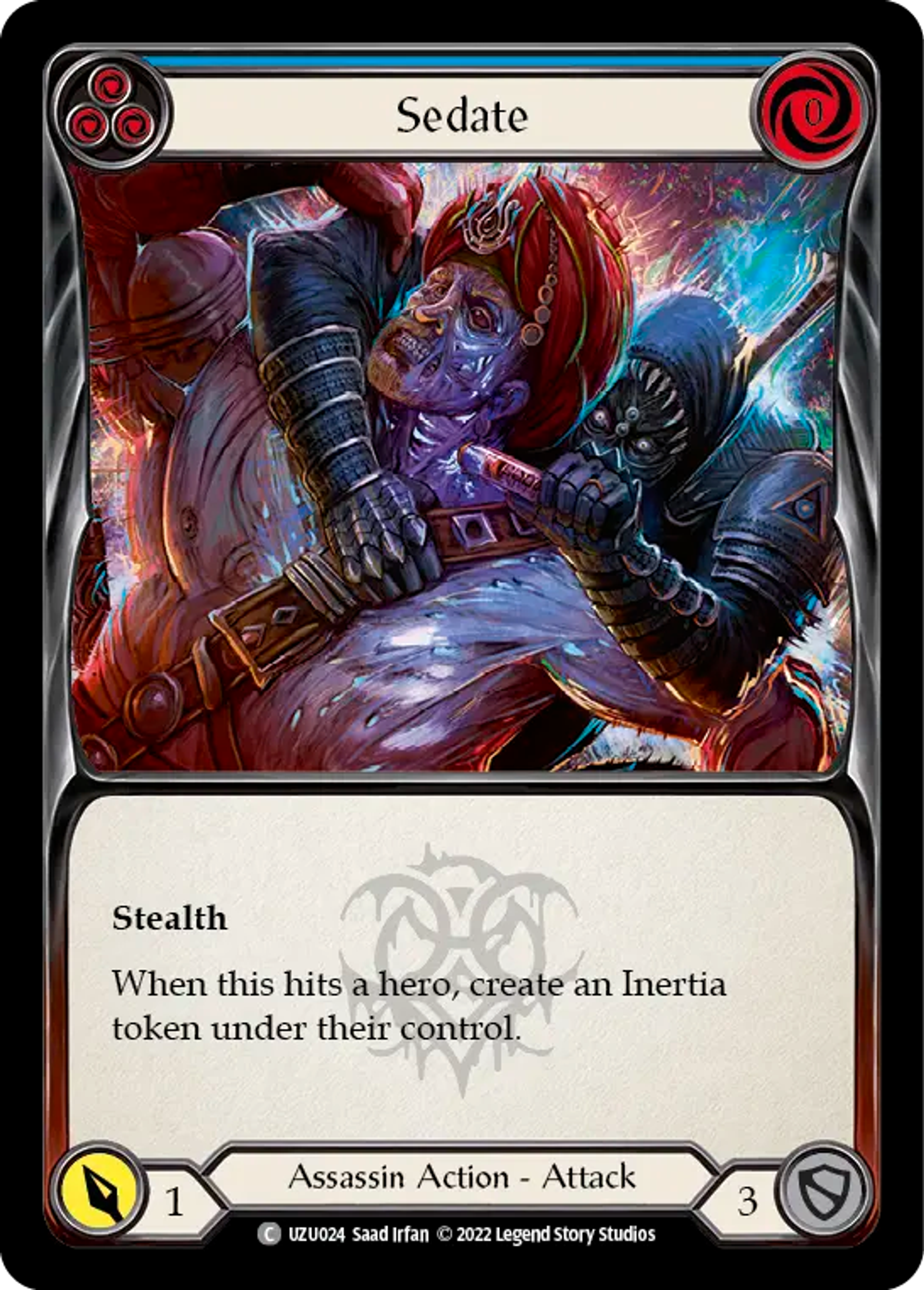 Sedate (Blue) — Uzuri - Blitz Deck — Flesh and Blood