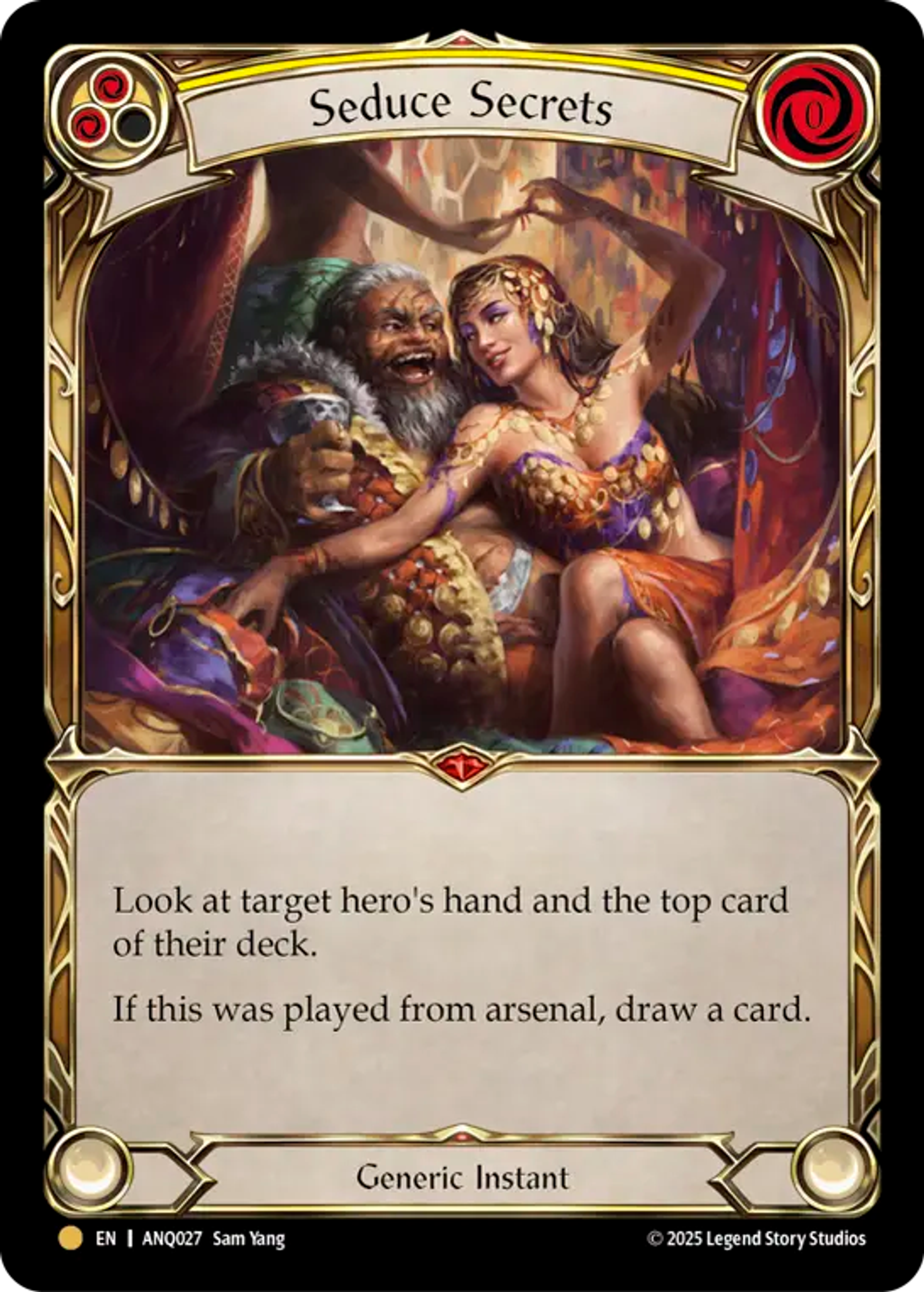 Seduce Secrets (Yellow) — Compendium of Rathe - Antiquity Pack — Flesh and Blood
