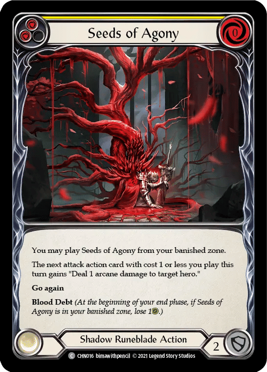 Seeds of Agony (Yellow) — Chane - Blitz Deck — Flesh and Blood