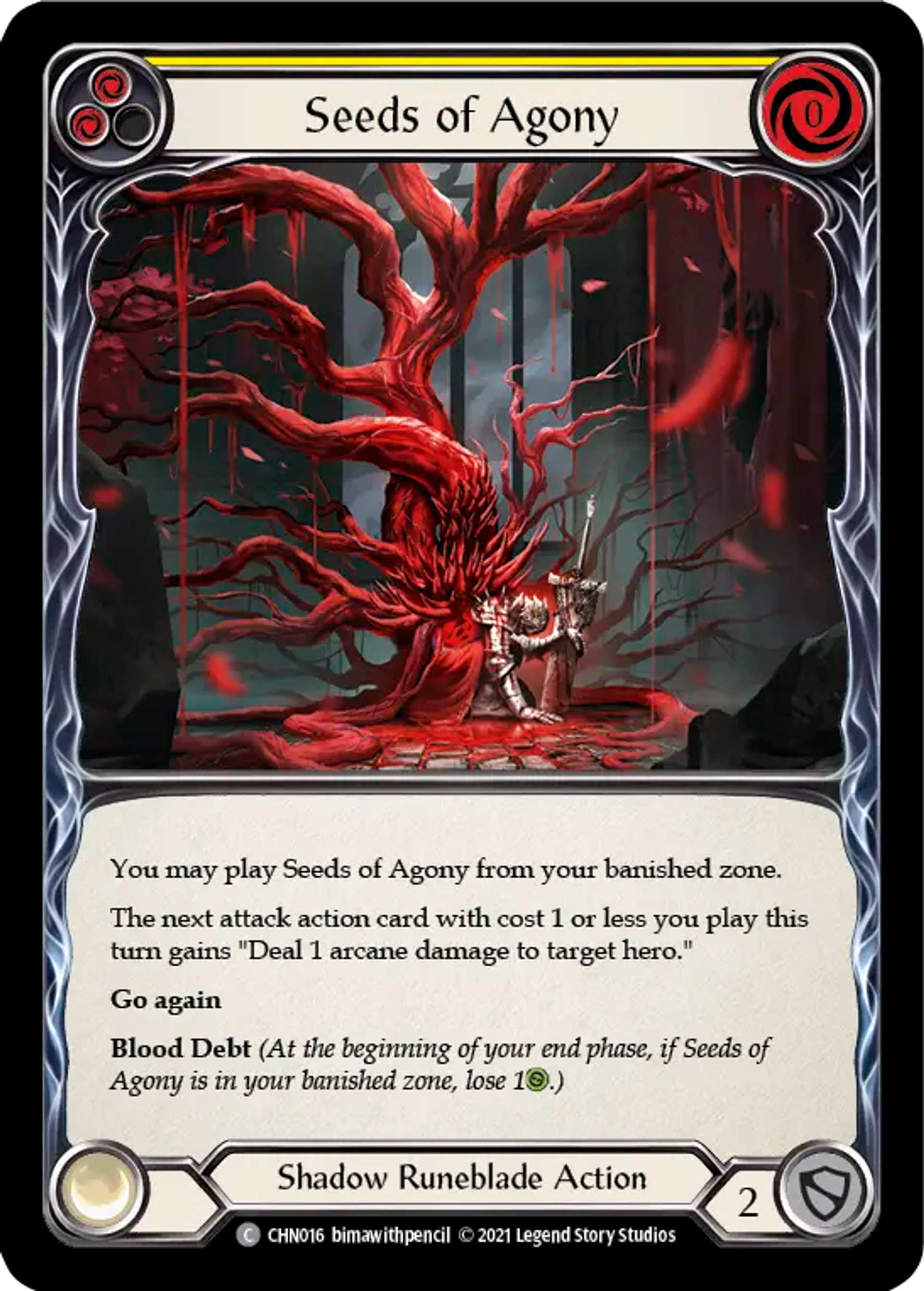 Seeds of Agony (Yellow) — Chane - Blitz Deck — Flesh and Blood