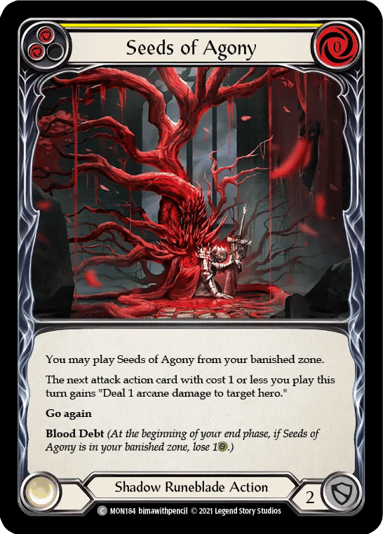 Seeds of Agony (Yellow) — Monarch — Flesh and Blood