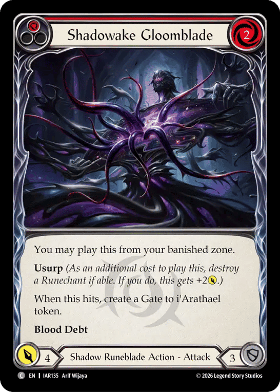 Shadowake Gloomblade (Red) — Usurp the Shadow Throne — Flesh and Blood