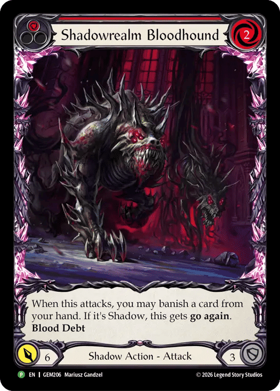 Shadowrealm Bloodhound — GEM - Pack 6 — Flesh and Blood