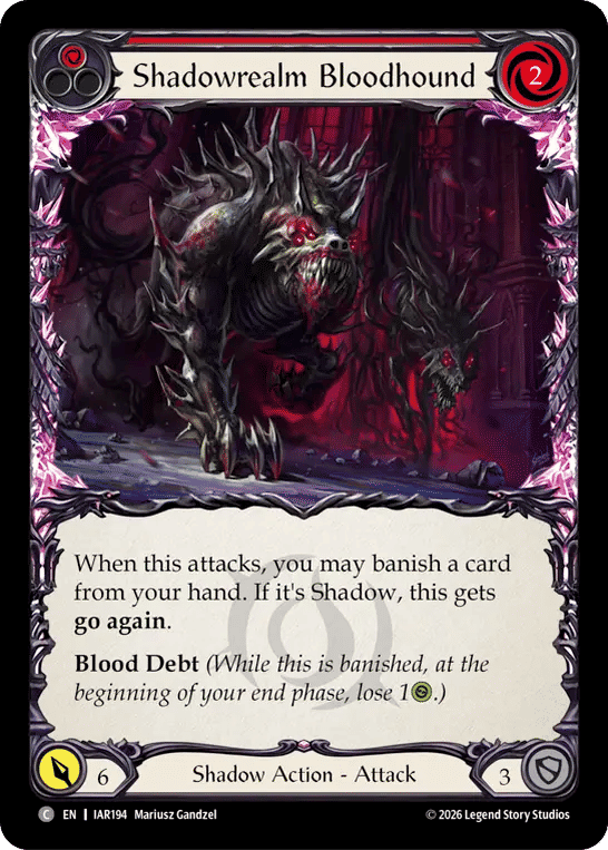 Shadowrealm Bloodhound (Red) — Usurp the Shadow Throne — Flesh and Blood