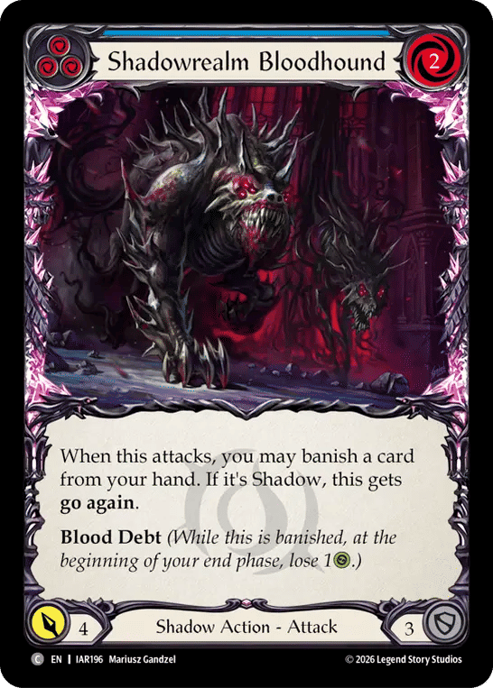 Shadowrealm Bloodhound (Blue) — Usurp the Shadow Throne — Flesh and Blood