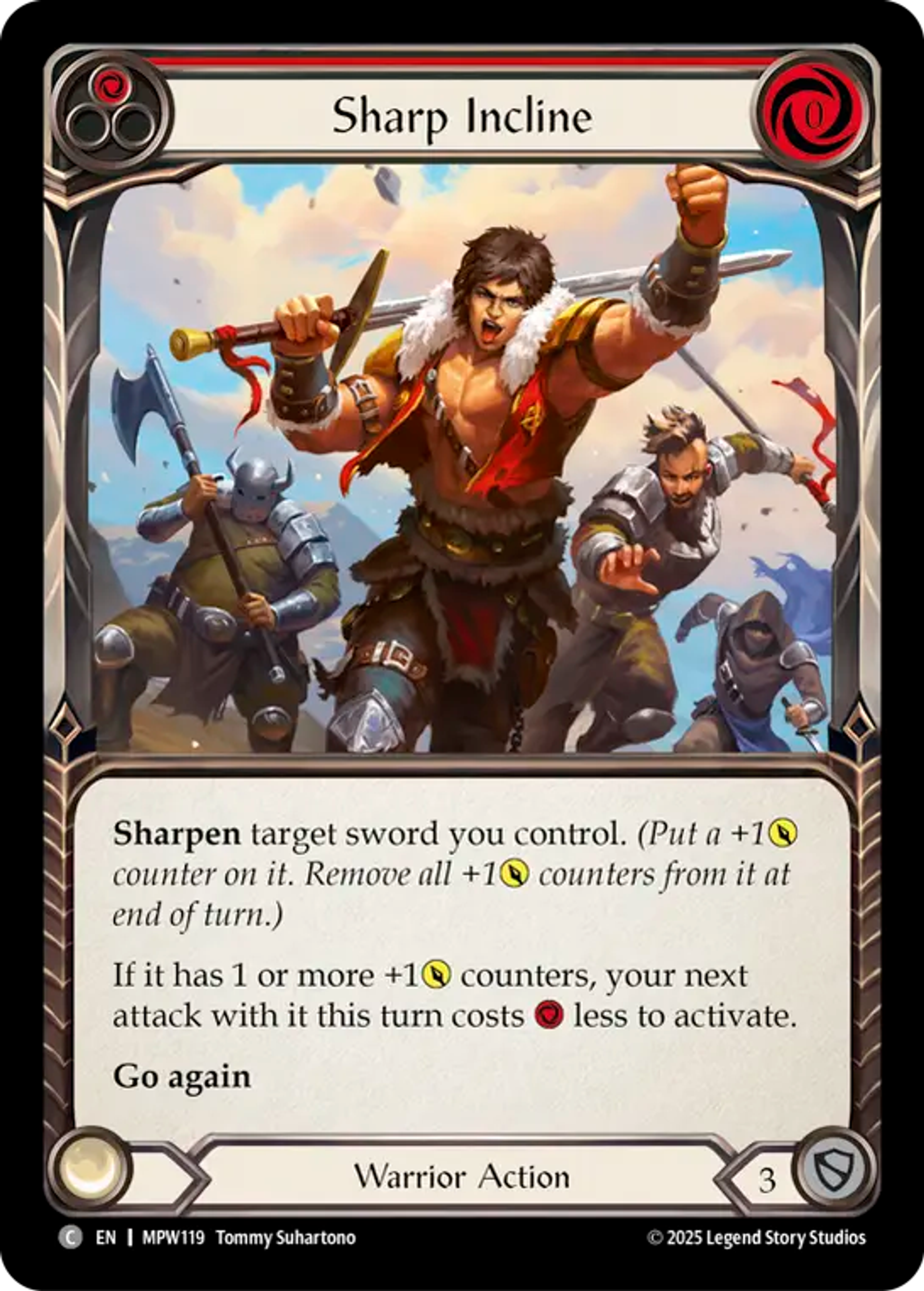 Sharp Incline (Red) — Mastery Pack Warrior — Flesh and Blood