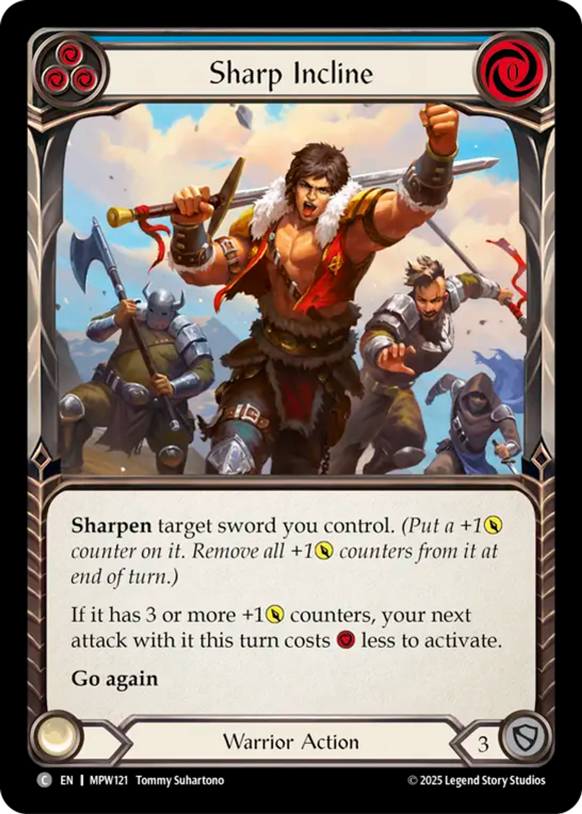 Sharp Incline (Blue) — Mastery Pack Warrior — Flesh and Blood