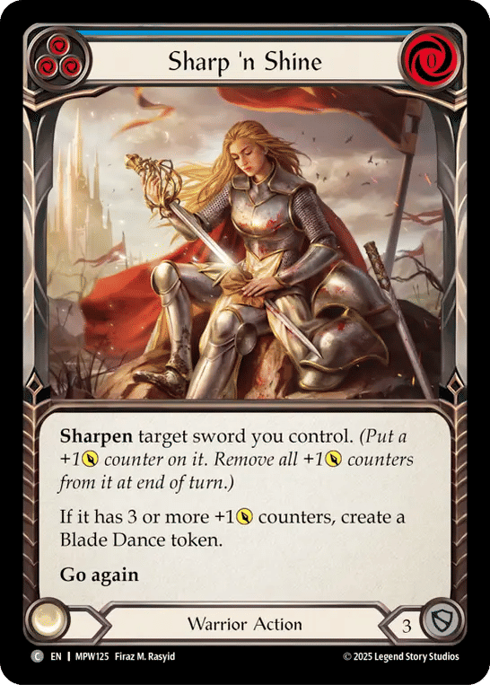 Sharp 'n Shine (Blue) — Mastery Pack Warrior — Flesh and Blood