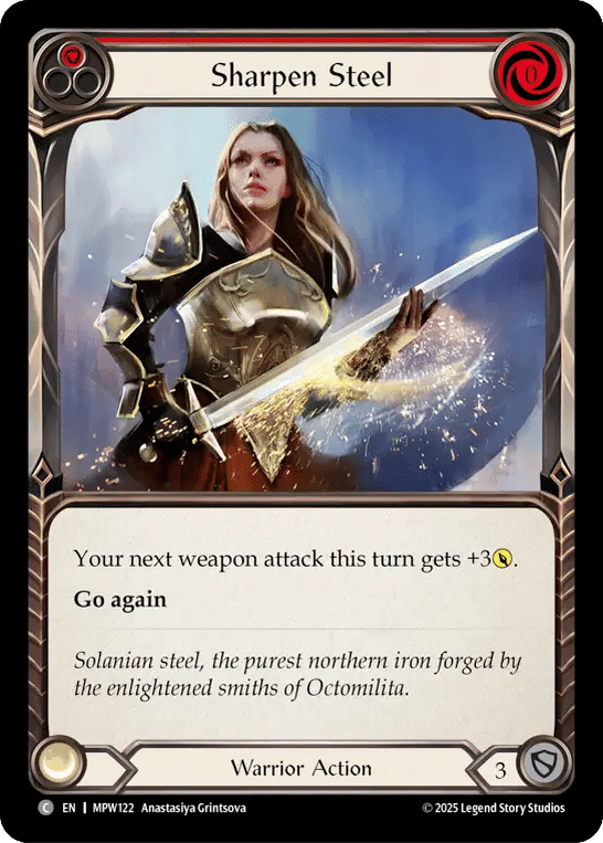 Sharpen Steel (Red) from Mastery Pack Warrior - Flesh and Blood