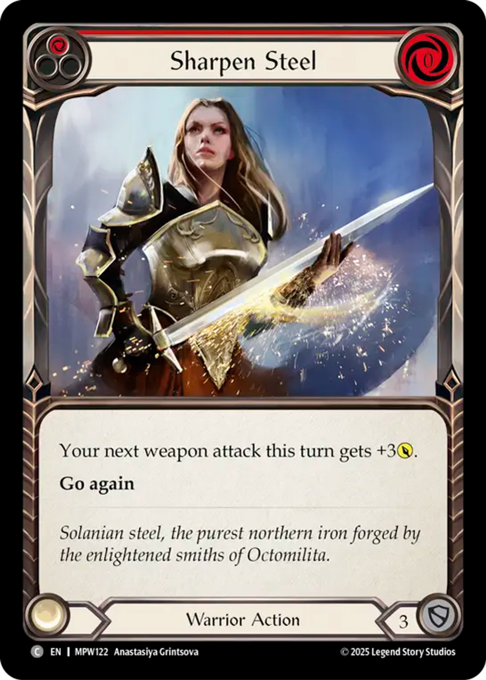 Sharpen Steel (Red) — Mastery Pack Warrior — Flesh and Blood