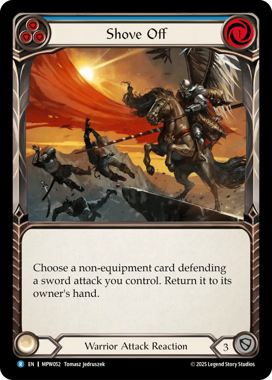 Shove Off (Blue) — Mastery Pack Warrior — Flesh and Blood