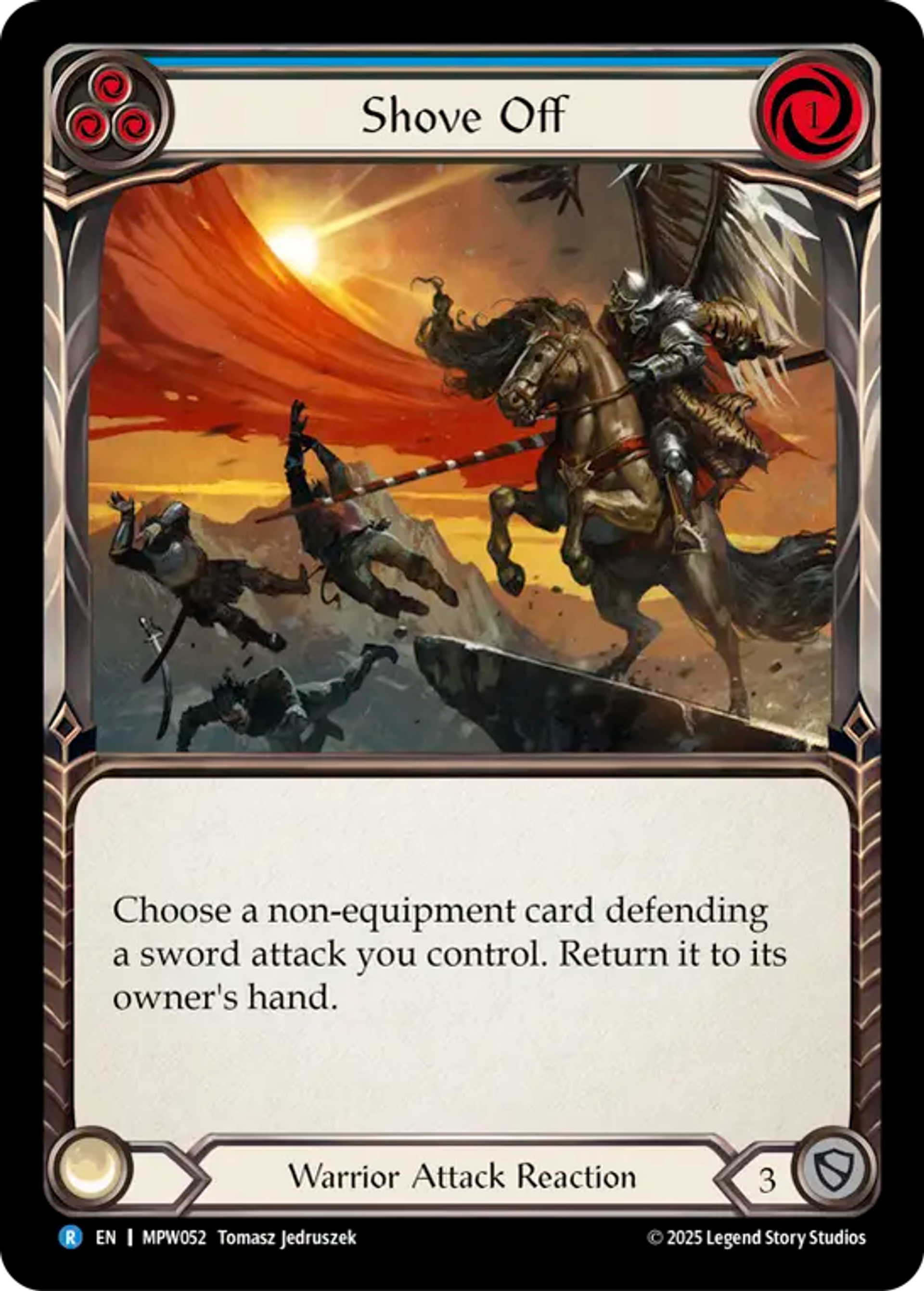 Shove Off (Blue) — Mastery Pack Warrior — Flesh and Blood