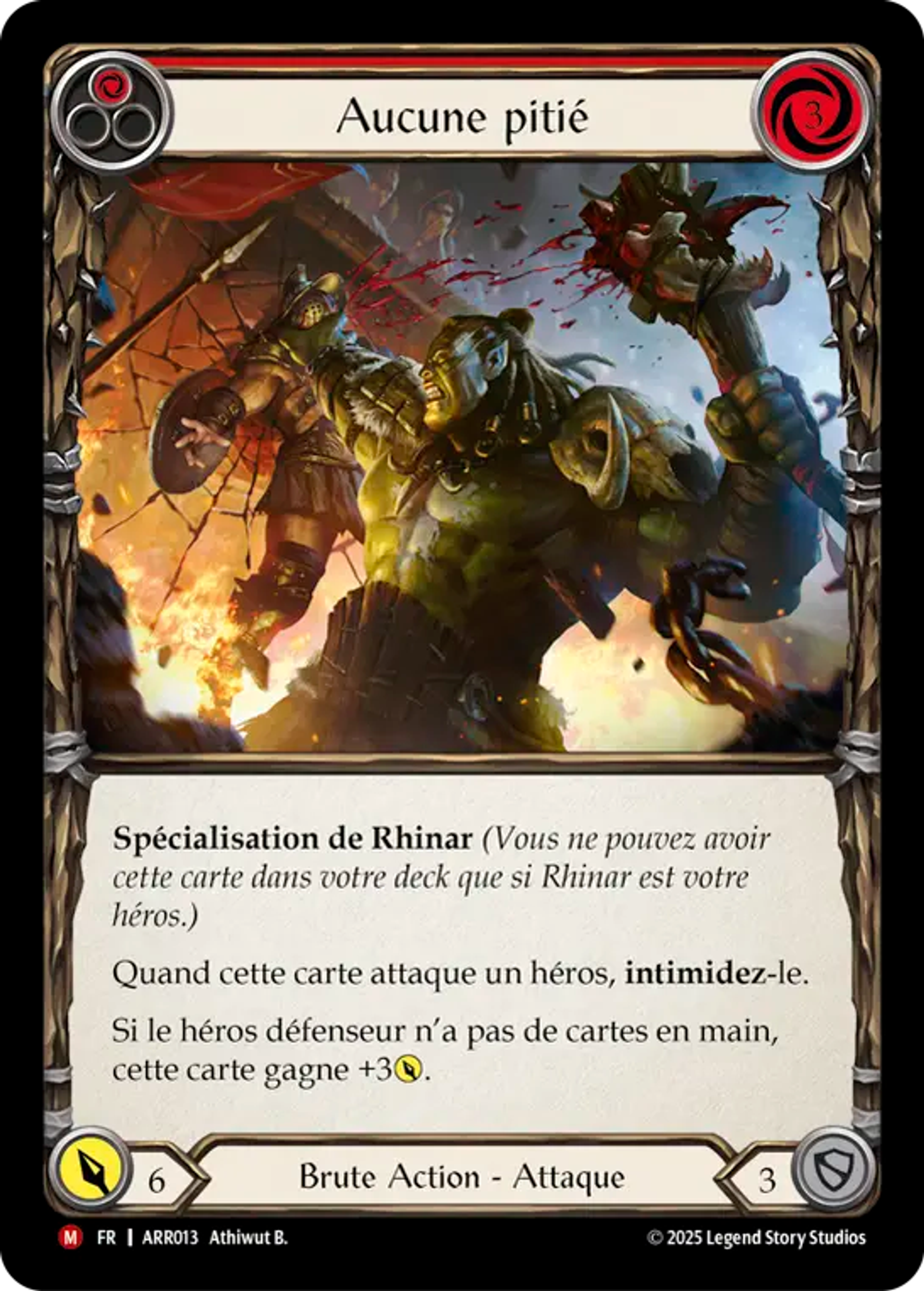 Aucune pitié — Armory Deck - Rhinar, Reckless Rampage — Flesh and Blood